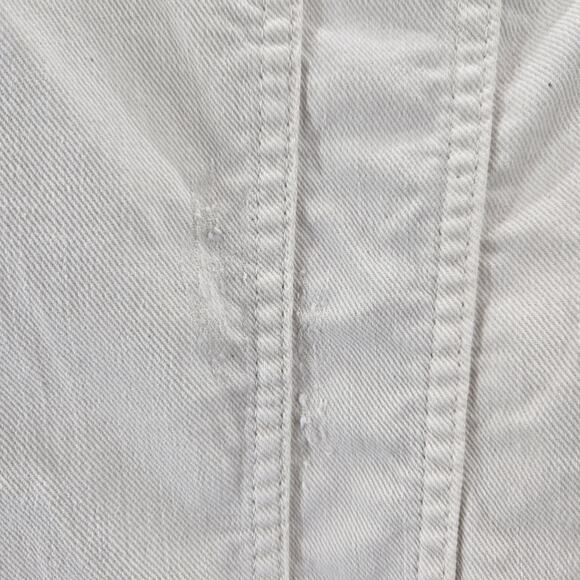 Zadig & Voltaire Kioky Denim Jacket Cropped Blanc Off White Gold Womens Small - Picture 8 of 14